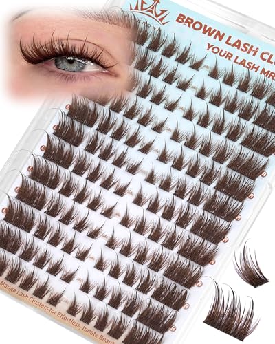 Brown Cat Eye Cluster Lashes C-Curly Fox Eye Extensions