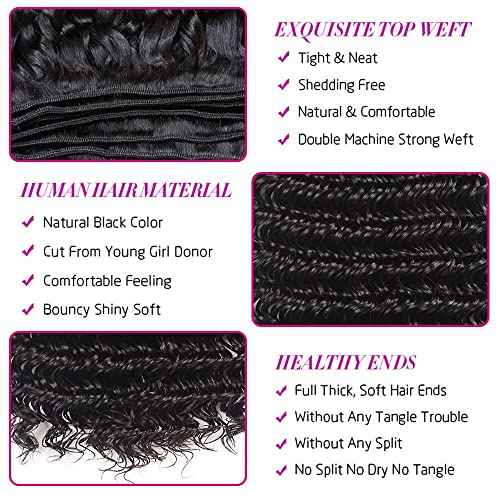 Human Hair Bundles Water Wave Bundles Natural Black Color 12 14 16 Inch Brazilian Unprocessed Virgin Hair Wet And Wavy Human Hair Extensions