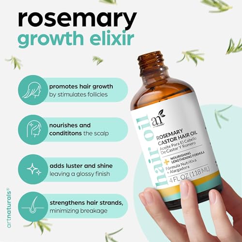 Rosemary Castor Hair Growth Oil with Massager - 4 oz