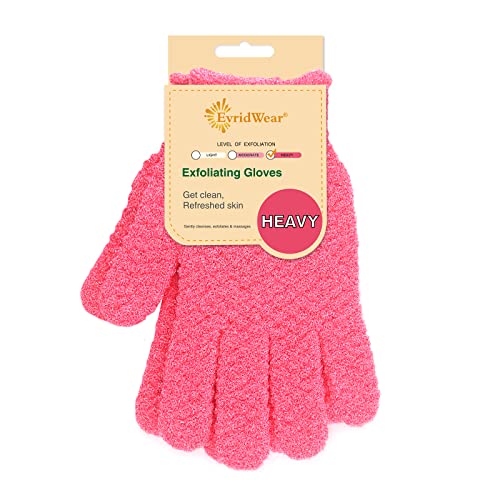 Exfoliating Gloves for Shower - Dual Texture Bath Loofah Gloves