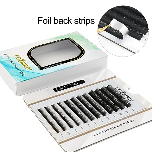 Bottom Lash Extensions Flat Ellipse 0.20 Mix Tray 5-7mm