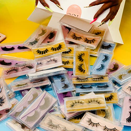 3D Faux Mink Eyelashes 18mm - 10 Pairs Dramatic Fluffy False Lashes