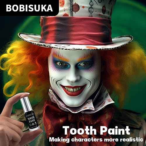 BOBISUKA Black Tooth Paint, Professional Black Out Teeth Makeup Solution - Safe, Quick Dry & Realistic, Perfect for Cosplay, Halloween Makeup, Theater, and Special Effects (5 ml)
