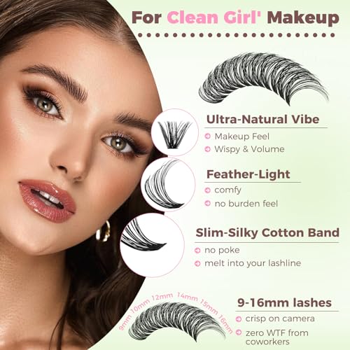 Lash Clusters Kit 640pcs - DIY Eyelash Extensions with Bond & Seal