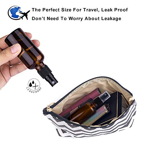 2oz Amber Glass Spray Bottles for Essential Oils (Set of 3)