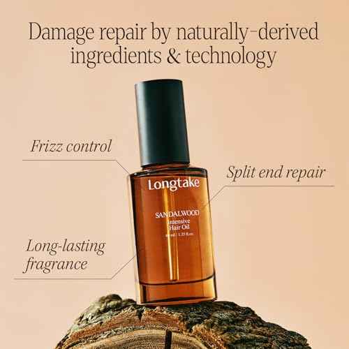 Sandalwood Intensive Perfume Hair Oil 1.35 Fl Oz, 40ML¤ÓHeat Protection¤ÓAnti-frizz¤ÓSplit end repair¤Ó For all types