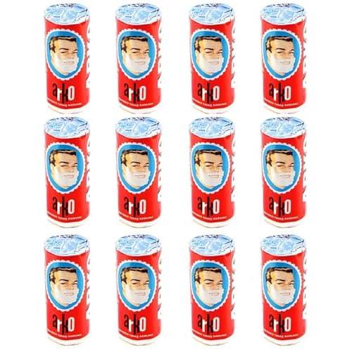 Arko Men Face Shaving Soap Stick, Sensitive skin shave cream, White, ( Pack Of 12 )