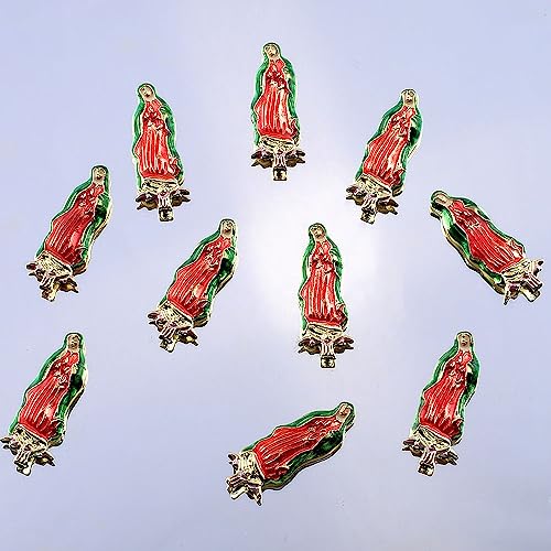 10pcs Virgin Mary Nail Charms for Acrylic Nails, 3D San Judas Nail Charm Alloy Virgin Mary Charms for Nails Jesus Christ Buddha Statue Nail Art Charms Metal Nail Jewels for Nail Art Nail Supplies