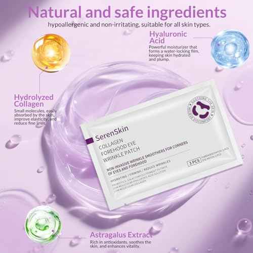 Forehead Wrinkle Patches & Under Eye Patches with Collagen, Anti Wrinkle Patches for Reduce forehead Lines, Facial Wrinkles Treatment Remover Women Eye Patches for Puffy Eyes and Dark Circles, 18 pcs