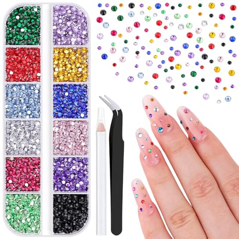 5000 Pcs Colorful Flatback Resin Rhinestones for Nail Art