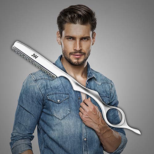 JW Professional Hair Styling Thinning Texturizing Cutting Feather Razor + 5 Replacement Blades