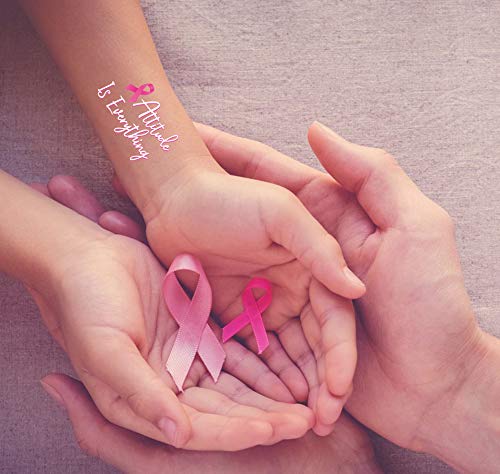 192 Pink Ribbon Breast Cancer Awareness Temporary Tattoos