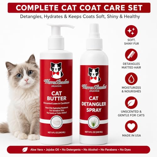 Warren London Cat Detangler & Hydrating Butter Set, 8oz