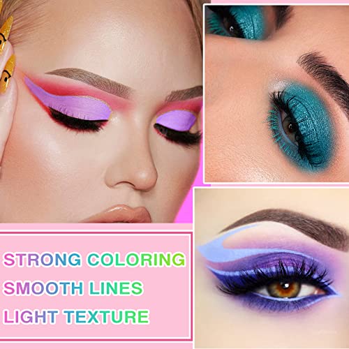 12-Color Eyeliner Pencil Set - Waterproof Pearl & Matte