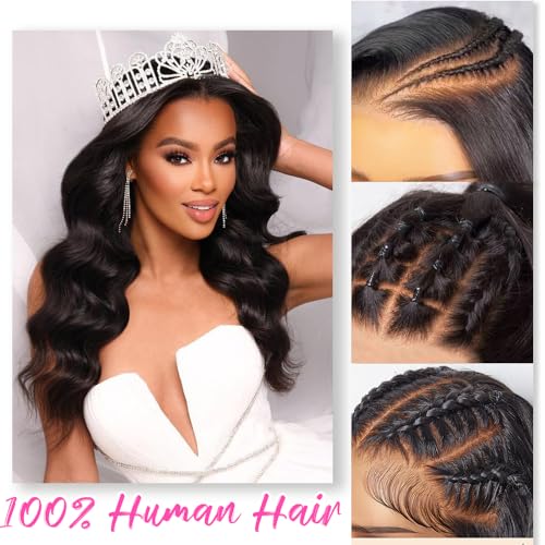 YUNXING 13x6 Body Wave Lace Front Wig 30 Inch 200% Density