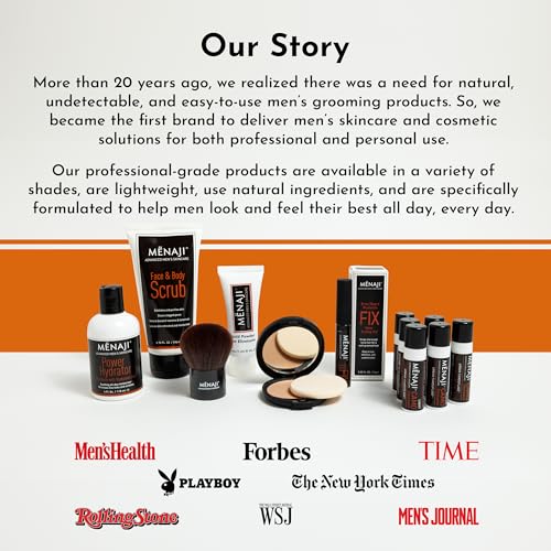 M?NAJI Anti-Shine Powder (HDPV) - Anti-Shine Face Make-Up for Men - Natural Looking Makeup - Mens Cosmetics - Medium