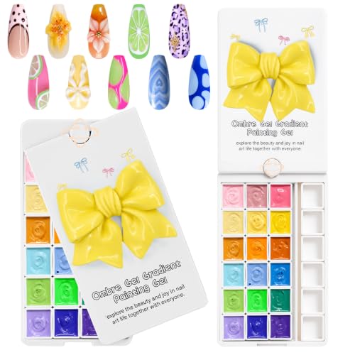 GJYUQHUA 18-Color Nail Art Gel Kit for DIY and Professional Manicures