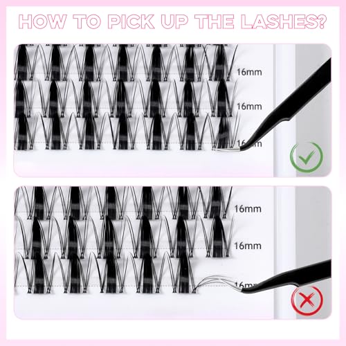 Fairy Lash Clusters C Curl Invisible Band Eyelashes