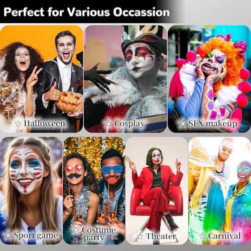 Ogre Green Foundation Oil Based Face Paint, Professional Green Greasepaint for St. Patrick's Day, Halloween Face Painting for Witch Shrek Hulk Goblin Monster for Adult Carnival & Costume Party