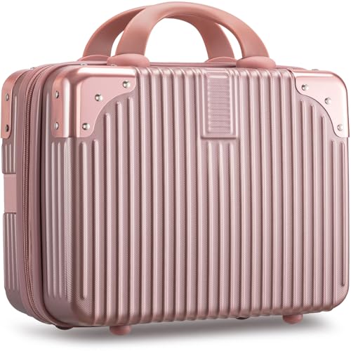 Noverlife 14" Hard Shell Makeup Travel Case - Rose Gold