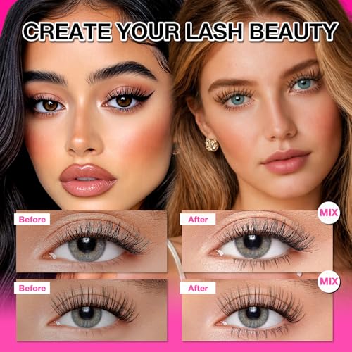 Self-Adhesive Bottom Lash Clusters, 128pcs DIY Eyelashes