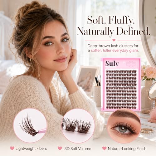 SULV Lash Clusters 144Pcs D Curl 8-20mm Eyelash Extensions