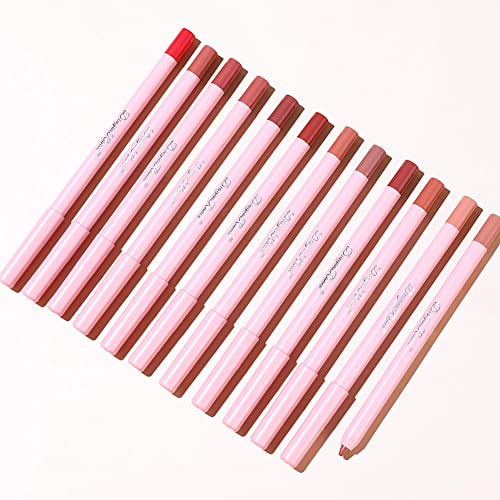 Matte Lip Liner Pencil Set - 12 Colors Waterproof