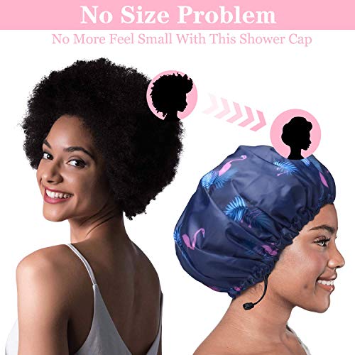 3 Pack Shower Caps Adjustable Waterproof XL