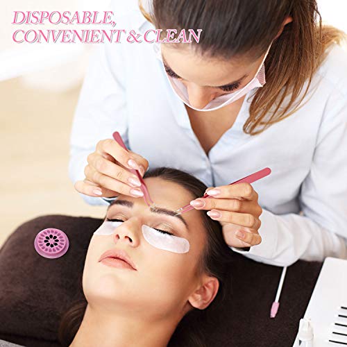 Eyelash Extension Glue Pads & Tweezers Set (200 Pieces)