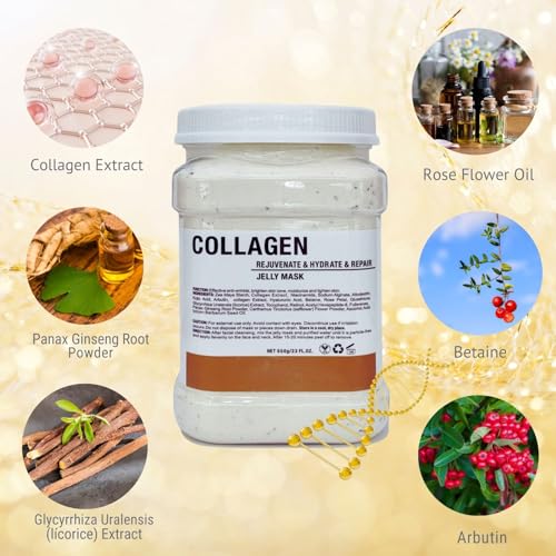 Jelly Masks for Facials Professional ? Collagen Face Mask Jelly Powder ? Jelly Face Mask Peel Off ? Professional Face Mask Powder for Daily Moisturizing Skin Care