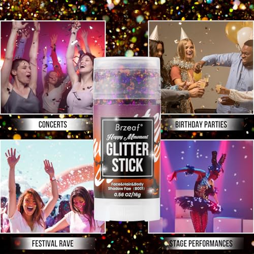 Body Glitter Stick - Waterproof Face & Hair Shimmer