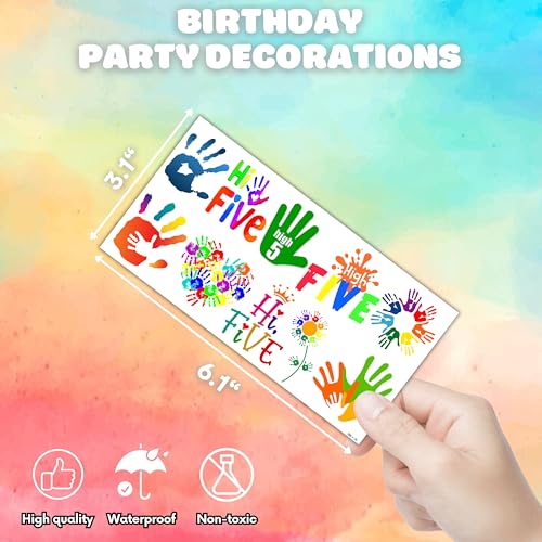 Hi Five Temporary Tattoos 5th Birthday Party Favors 100 PCS