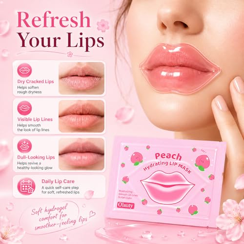 Sulily 30 Pairs Pink Collagen Lip Masks & Eye Patches Set