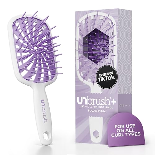 FHI Heat UNbrush Plus Vented Detangling Brush - Sugar Plum for Fine & Fragile Hair