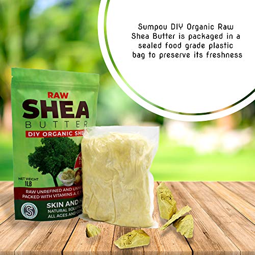 Organic Shea Butter DIY - 16 oz Unrefined, Pure, 100% Natural, Handmade and Fragrance Free | Hair and Body Butter ¡¦