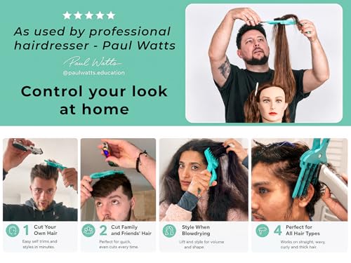 Grip and Trim DIY Home Haircut Kit for Men & Women – Easy, Precise Trimming