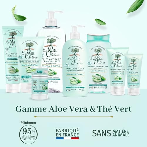 Le Petit Olivier Express Moisturizing Hand Cream - Aloe Vera And Green Tea - Express Moisturizing - No Greasy Or Sticky Feeling - Skin Is Soft And Silky - For Normal To Dry Skin - 2.5 Oz