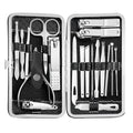 19-Piece Professional Manicure Set - Stainless Steel Nail & Pedicure Tools