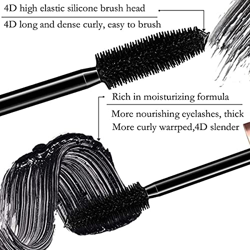 Venicare 4D Silk Fiber Lash Mascara, Lengthening and Thick, Volume, Long Lasting, Smudge-Proof, All Day Full, Long, Thick, Smudge-Proof Eyelashes (1 Pack)