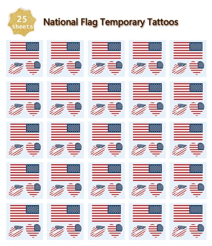 Mexican Flag Temporary Tattoos 75 Pack Waterproof
