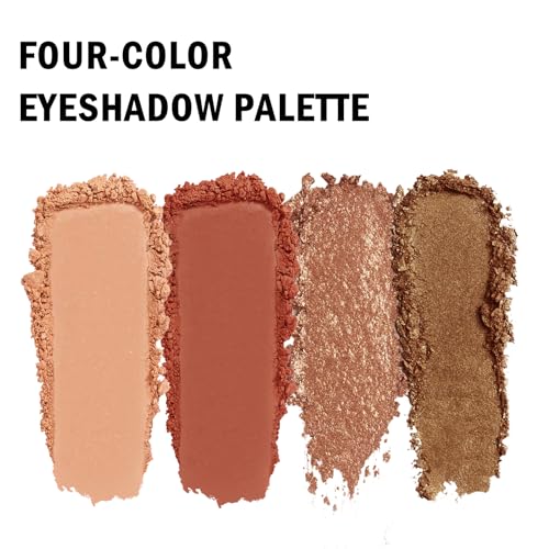 4-Color Eyeshadow Palette - Matte & Shimmer Nude Gold
