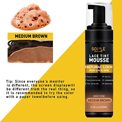 Lace Tint Melting Mousse for Wigs 6.8 fl oz Medium Brown