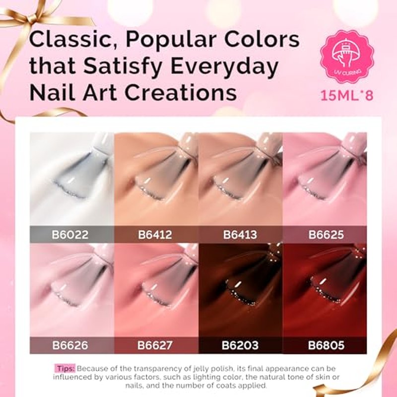 MelodySusie Gel Nail Polish Kit with UV Lamp & Tools