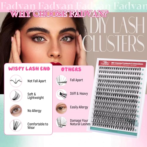 280Pcs Wispy Cluster Lashes 30D DIY Eyelash Extensions 8-16MM