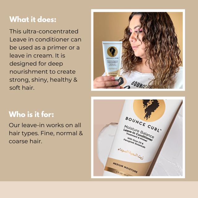 Bounce Curl Leave-In Conditioner for Curly Hair - Moisture Balance