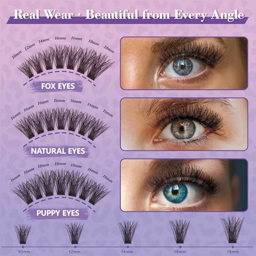 160Pcs 100D D Curl Lash Clusters 10-18mm - DIY Volume Extensions Kit