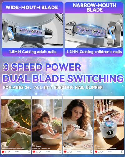 VCNFPRO 2026 Electric Nail Clipper with LED Light & Magnifier
