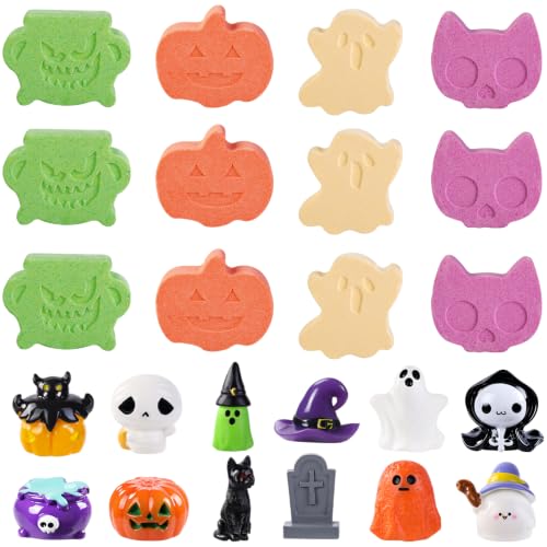 Halloween Bath Bombs with Toys - 12 Pack Fizzy Set for Kids