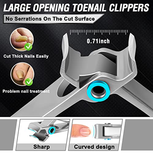 Heavy Duty Toenail Clippers for Thick Nails - 7-Piece Set