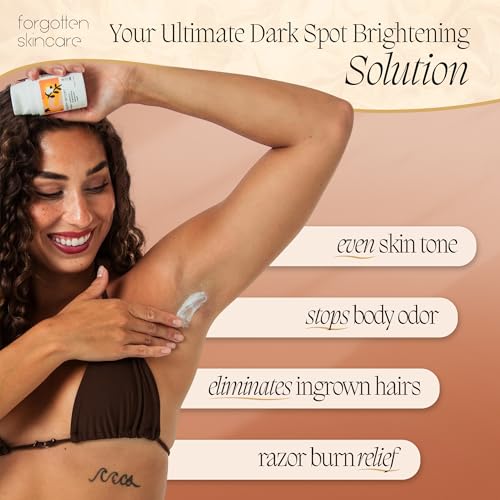 Forgotten Skincare The Original Underarm Brightening Deodorant Cream For Dark Underarms Treatment, Body Odor Eliminator For Women & Men, Ingrown Hair Treatment, Vitamin C & Salicylic Acid